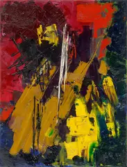 Anton Räderscheidt, chez moi le jour se élève à minuit, 1958, Öl auf Leinwand