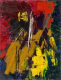 Anton Räderscheidt, chez moi le jour se élève à minuit, 1958, Öl auf Leinwand