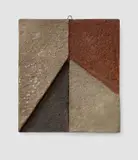 Hermann Glöckner, Helldunkle Pyramidenform auf hell-rot geteiltem Grund