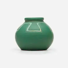 Vase by Zark Pottery, 1907-10, glazed earthenware, sold Jan 2022