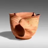 George E. Ohr, Exceptional Christmas pitcher, 1906, scroddled bisque earthenware