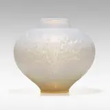 Aras vase by René Lalique, c. 1924, opalescent glass, sold Jan 2022