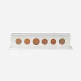 Complete set of six brothel tokens by George E. Ohr, c. 1900, bisque earthenware, sold Jan 2022