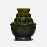 George E. Ohr, Large vase, 1897-1900, glazed earthenware