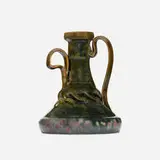 George E. Ohr, Candleholder, 1898-1910, glazed earthenware