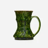 Jefferson mug by George E. Ohr, 1896, glazed earthenware, sold Jan 2022
