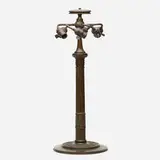 Roman Column lamp base by Tiffany Studios, 1912, patinated bronze, sold Jan 2022