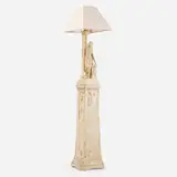 Fritz Albert and Fernand Moreau, Lamp and pedestal, c. 1920, glazed earthenware