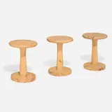 Rainer Daumiller, Stools, set of three, c. 1970, pine