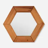 Glas Mäster, Wall mirror, c. 1960, pine, mirrored glass