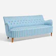 Carl Malmsten, Samsas sofa, c. 1960, upholstery, beech