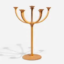 Nanna Ditzel, Candelabra, c. 1975, maple, brass