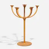 Nanna Ditzel, Candelabra, c. 1975, maple, brass