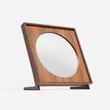 Table mirror by Uno and Osten Kristiansson, c. 1965, rosewood, mirrored glass, sold Apr 2025