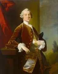 Thomas Hudson, A portrait of a gentleman, together with a companion portrait, thought to be Lady Gerard, Wife of Sir Thomas Gerard, 8th Baronet