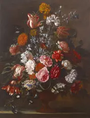 Pieter Gallis, A still life with flowers, oil on canvas