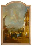 Venetian School, A pair of views of the San Giorgio Maggiore and Santa Maria della Salute