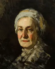 Old Lady with a Cap by Frank Duveneck, oil on canvas, sold Nov 2017