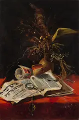 Emil Rumpf, A still life with a book of Jewish mysticism, oil on canvas