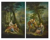 François Boucher, Fête champêtre (a pair), both oil on canvas