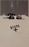 Joseph Beuys, Erdtelephon, 1973, Farbserigraphie auf Filzpappe