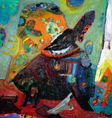 Weiche Landung by Walter Libuda, 1994, Öl auf Leinwand, sold Nov 2008
