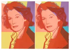 Mildred Scheel by Andy Warhol, 1980, Farbserigraphie und Diamantstaub auf Arches-Velin, sold Nov 2008