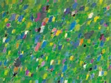 Hermann Bachmann, Grün, 1959, Öl auf Leinwand
