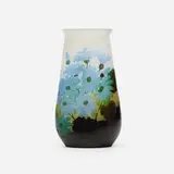 Vase with daisies by Émile Gallé, c. 1900, acid-etched cameo glass, sold Jan 2022