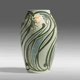 Frederick Hurten Rhead for Roseville Pottery, Della Robbia vase, 1906-07, glazed earthenware