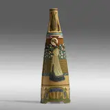 Frederick Hurten Rhead for Roseville Pottery, Rare and Tall Della Robbia vase with maiden, 1906-07, glazed earthenware
