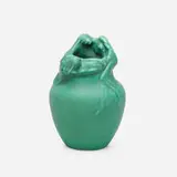 Anna Marie Valentien for Rookwood Pottery, Rare Modeled Mat figural vase, 1901, glazed earthenware