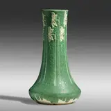 Ruth Erickson for Grueby Faience Company, Exceptional vase with daffodils, 1899-1910, glazed earthenware