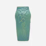 Artus Van Briggle for Van Briggle Pottery, Early vase with poppies, 1902, 1902, glazed earthenware