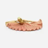 Anna Marie Valentien for Rookwood Pottery, Rare Modeled Mat vide-poche with Loie Fuller, 1901, glazed earthenware