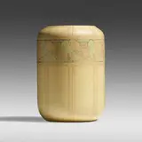 Marblehead Pottery, Rare vase with mosaic birds, c. 1913, glazed earthenware