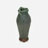 Artus Van Briggle for Van Briggle Pottery, Early Lorelei vase, 1904, 1904, glazed earthenware, patinated metal