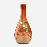 Artus Van Briggle for Avon Pottery, Rare vase with koi fish, 1887, glazed earthenware