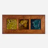 J. & J.G. Low Art Tile Works and Trent Tile Works, Collection of three tiles, c. 1890, glazed earthenware