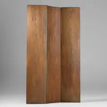 Room divider by Wharton Esherick, 1939, carved and stained pine, sold Sep 2021
