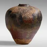 Early and Large vase by Toshiko Takaezu, c. 1965, glazed earthenware, sold Sep 2021