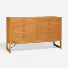 Børge Mogensen, Cabinet, c. 1955, oak, teak, steel