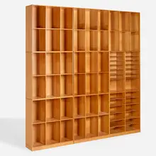 Mogens Koch, Bookcases, set of nine, c. 1960, pine