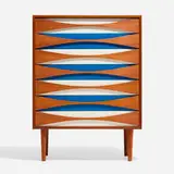 Niels Clausen, Cabinet, c. 1960, teak, painted wood
