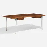 Hans J. Wegner, Desk, model AT 325, c. 1960, rosewood, matte-chromed steel