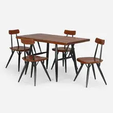Ilmari Tapiovaara, Pirkka dining set, c. 1960, lacquered pine, stained pine, lacquered wood