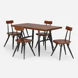 Ilmari Tapiovaara, Pirkka dining set, c. 1960, lacquered pine, stained pine, lacquered wood