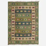 Marta Maas-Fjetterstrom, Grön äng flatweave carpet, hand-woven wool