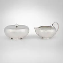 Cream and sugar set, model 787 by Johan Rohde, sterling silver, sold Apr 2025