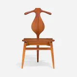 Hans J. Wegner, Valet chair, 1953, teak, oak, brass, leather